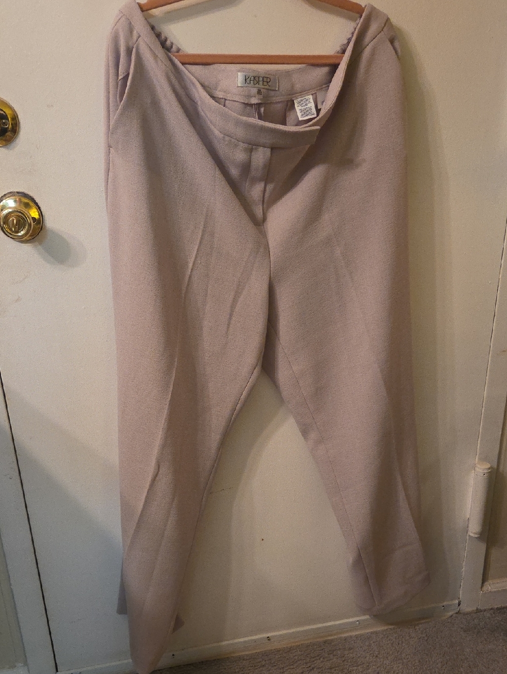 Kasper Straight-Leg Dress Pants in Light Tan 16W